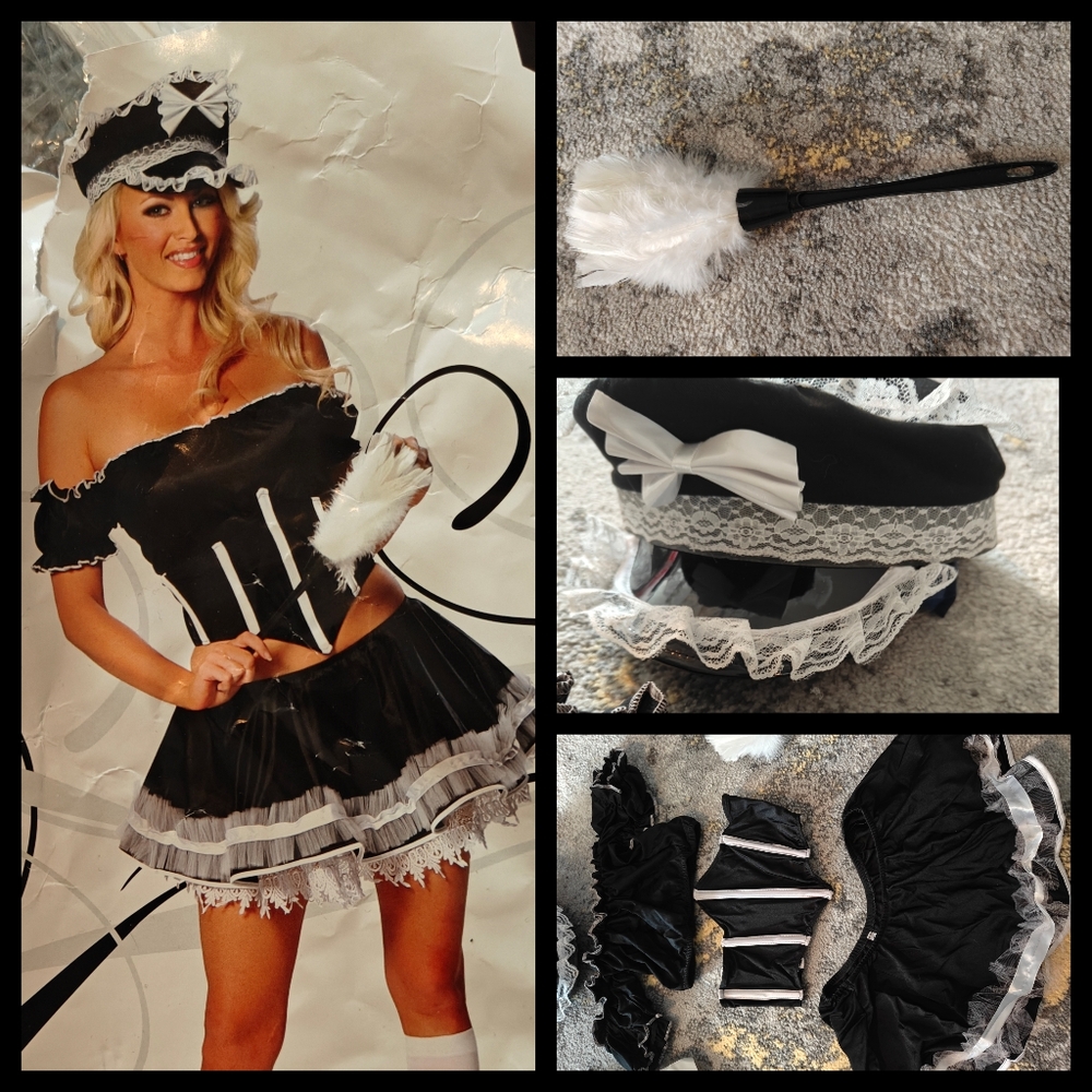 Vintage unique 5pc Maid To Order Costume NWT stretchy